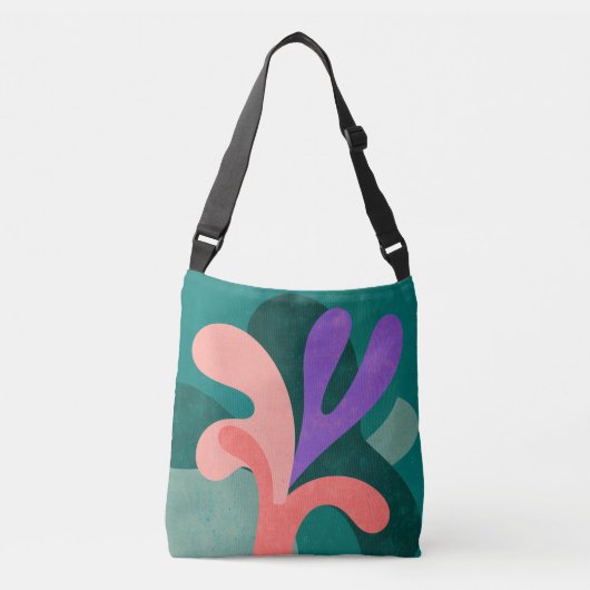 Modern Floral Shape Tote Bag – Bold Color Botanica (Voorkant)