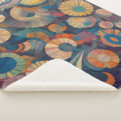 Modern Floral Sherpa Blanket Deken (3/4)