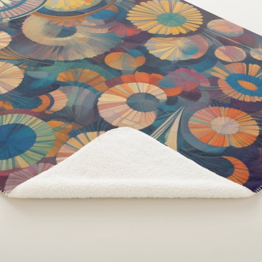 Modern Floral Sherpa Blanket Sherpa Deken (3/4)