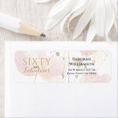 Modern Floral Sixty and Fabulous Bold Etiket (Insitu)