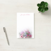Modern Floral Sjabloon Waterverf Rozen Script Post-it® Notes (Kantoor)