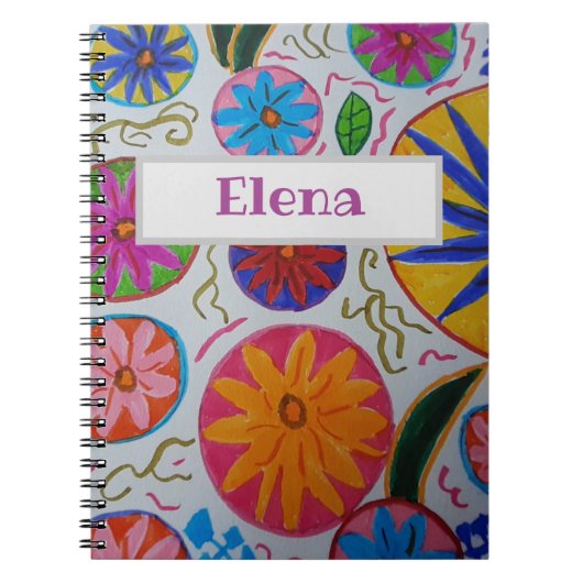 Modern Floral Spiral notebook Notitieboek (Voorkant)