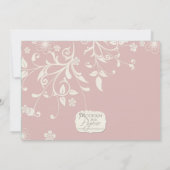 Modern Floral Swirl Flourish Bracket Baby shower Kaart (Achterkant)