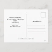 Modern Floral Thanksgiving Familiefoto Collage Feestdagenkaart (Achterkant)