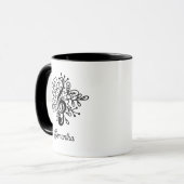 Modern Floral Treble Clef Black White Music Lovers Mok (Voorkant links)