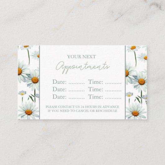 Modern Floral Trendy Afsprakenkaartje (Achterkant)