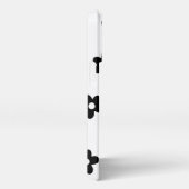 Modern Floral Trendy Black en white  Spring iPhone Hoesje (Rechterkant)