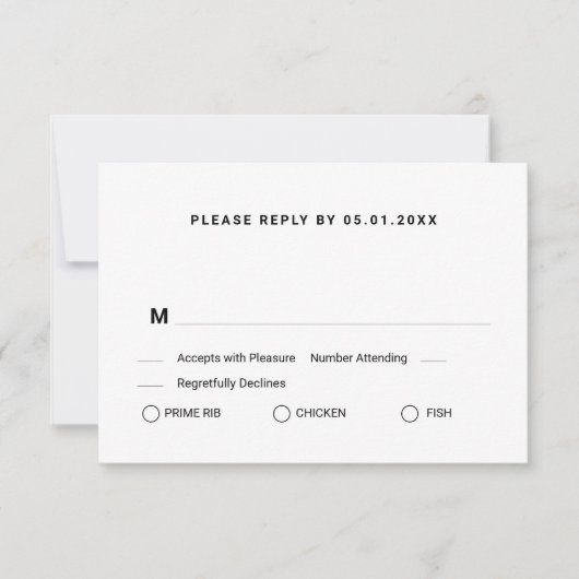 Modern Floral Tulip RSVP-kaart RSVP Kaartje (Voorkant)