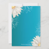 Modern Floral Turquoise Daisy Vrijgezellenfeest Kaart (Achterkant)