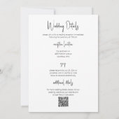 Modern Floral Two Sided Wedding Invitation Kaart (Achterkant)