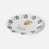 Modern Floral vanmiddag Tea Birthday Papieren Bordje (Gekanteld)