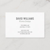 Modern Floral Visitekaartje (Achterkant)