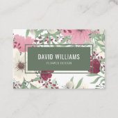 Modern Floral Visitekaartje (Voorkant)