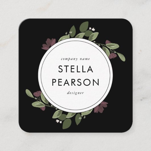 Modern Floral Visitekaartje (Voorkant)