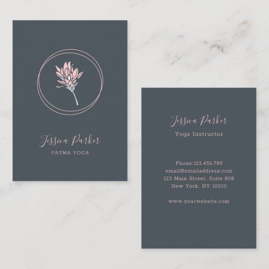 Modern Floral Visitekaartje (Voorkant / Achterkant)