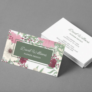 Modern Floral Visitekaartje