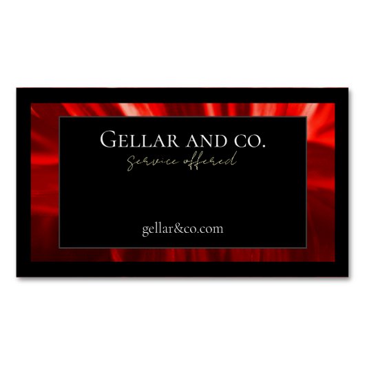 Modern Floral Visitekaartje Magnet Magnetisch Visitekaartje (Voorkant)