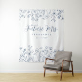 Modern Floral Vrijgezellenfeest achtergrond Wandkleed (In situ)