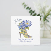 Modern Floral Vrijgezellenfeest bedankje (Staand voorkant)