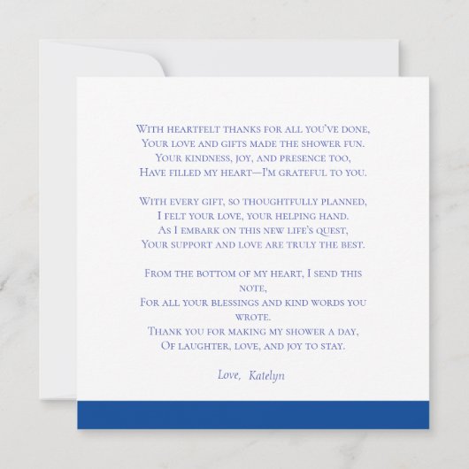 Modern Floral Vrijgezellenfeest bedankje (Achterkant)