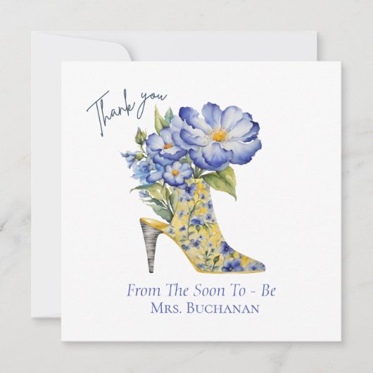 Modern Floral Vrijgezellenfeest bedankje (Voorkant)