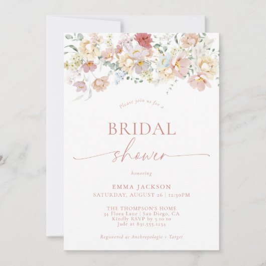 Modern Floral Vrijgezellenfeest | Boho Vrijgezelle Kaart (Voorkant)