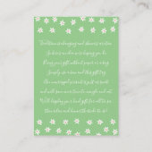 Modern Floral Vrijgezellenfeest Display Kaart en L (Achterkant)