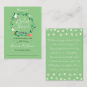 Modern Floral Vrijgezellenfeest Display Kaart en L (Voorkant / Achterkant)