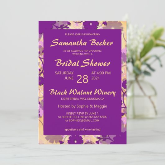 Modern Floral Vrijgezellenfeest Feestdagenkaart (Staand voorkant)