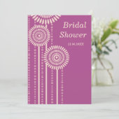 Modern Floral Vrijgezellenfeest Invite - Hot Pink Kaart (Staand voorkant)