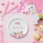 Modern Floral Vrijgezellenfeest Papieren Bordje (Feest)