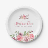 Modern Floral Vrijgezellenfeest Papieren Bordje (Voorkant)