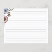 Modern Floral Vrijgezellenfeest Recept Kaart (Achterkant)