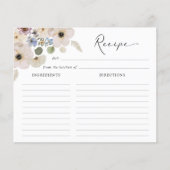 Modern Floral Vrijgezellenfeest Recept Kaart (Voorkant)