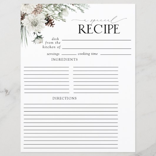 Modern Floral Vrijgezellenfeest Recept Multomap Pa (Achterkant)