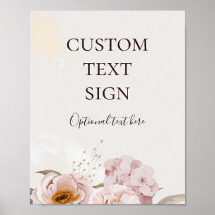 Modern Floral   Watercolor Cards and Gifts Custom Poster