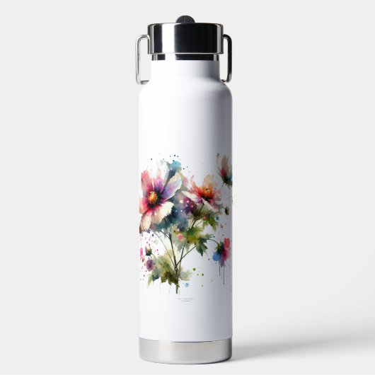 Modern Floral Waterfles (Voorkant)