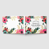 Modern Floral Waterverf Afstuderen Gastenboek (Volledig)