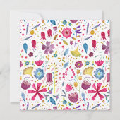 Modern Floral Waterverf Bridal Shower Kaart (Achterkant)