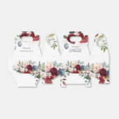 Modern Floral Waterverf Burgundy Vrijgezellenfeest Bedankdoosjes (Uitgevouwen)