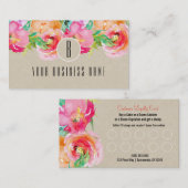 Modern Floral Waterverf Customer Loyalty Kaart (Voorkant / Achterkant)