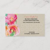 Modern Floral Waterverf Customer Loyalty Kaart (Achterkant)