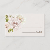 Modern Floral Waterverf Ivory Cream Bruiloft Plaatskaartje (Voorkant)