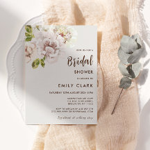 Modern Floral Waterverf Ivory Cream Vrijgezellenfe