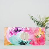 Modern Floral Waterverf Kraft Cadeaubon (Staand voorkant)