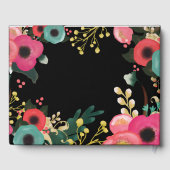 Modern Floral Waterverf schilderij Afstuderen Gastenboek (Achterkant)