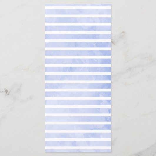 Modern Floral Waterverf Stripe huwelijksprogramma Programmakaart (Achterkant)