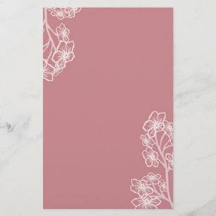 Modern Floral Wedding Briefpapier