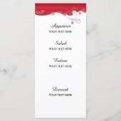 Modern Floral Wedding | Deep Red en Silver Menu (Voorkant)