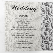 Modern Floral Wedding Drieluik Uitnodiging (Binnenzijde eerst)